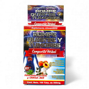 Tabletas economicas Rompe Quistes y Tumores 100 pzas