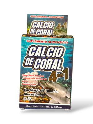 Tabletas economicas de calcio de coral 4 en 1 100 pzas