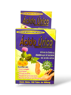 Tabletas economicas de acido urico 100 pzas
