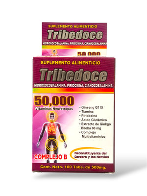 Tabletas economicas Triple B Vit B1, B6, B12 Morado H 100 pzas
