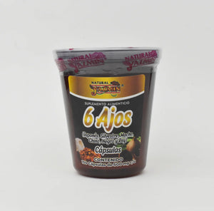 Cápsulas de seis ajos 150 pzas vaso