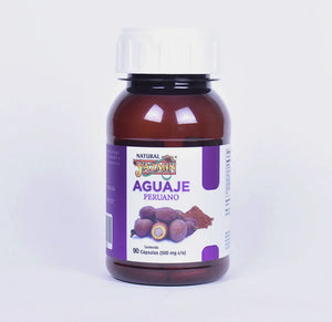 Cápsulas de Aguaje Peruano premium 90 pzas frasco