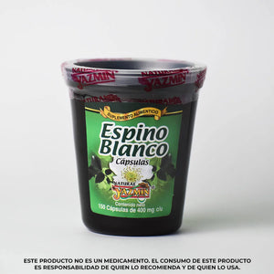 Cápsulas de espino blanco 150 pzas vaso