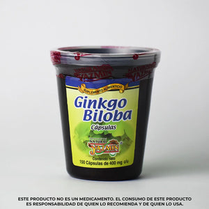 Cápsulas de ginkgo-biloba 150 pzas vaso