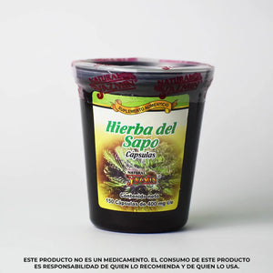 Cápsulas de hierba del sapo 150 pzas vaso