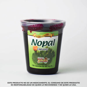 Cápsulas de nopal 150 pzas vaso