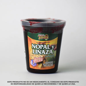 Cápsulas de nopal y linaza 150 pzas vaso
