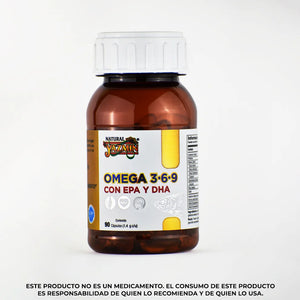 Cápsulas de omega 3-6-9 reforzado EPA y DHA premium 90 pzas frasco