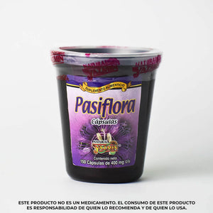 Cápsulas de pasiflora 150 pzas vaso