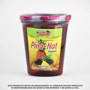 Cápsulas piña-nat 150 pzas vaso