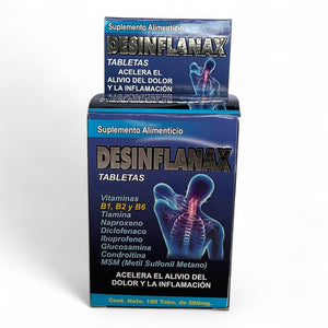 Tabletas economicas Desinflanax 100 pzas