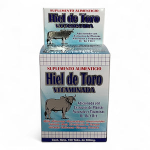 Tabletas economicas de hiel de Toro vitaminada 100 pzas