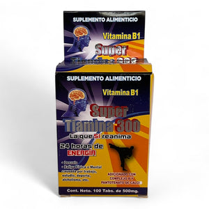 Tabletas economicas Super Tiamina 300 100 pzas
