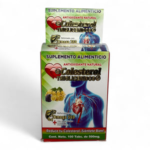 Tabletas economicas Colesterol y Trigliceridos Verde 100 pzas