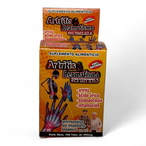 Tabletas economicas Artritis y Reumatismo 100 pzas