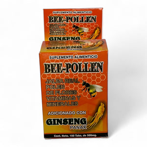 Tabletas economicas Bee-Pollen con ginseng panax 100 pzas