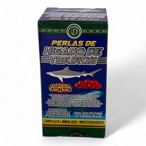 Cápsulas de gelatina blanda con Higado de Tiburon 90 pzas perla