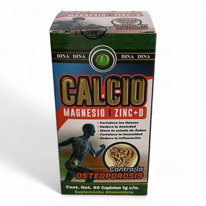 Tabletas de calcio, magnesio y zinc+d 90 pzas capleta