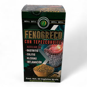 Tabletas de fenogreco con tepezcohuite 60 pzas capleta