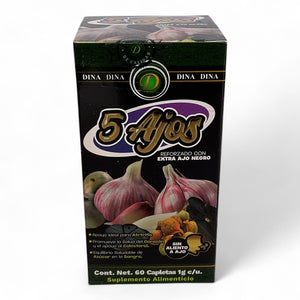Tabletas de 5 ajos 60 pzas capleta
