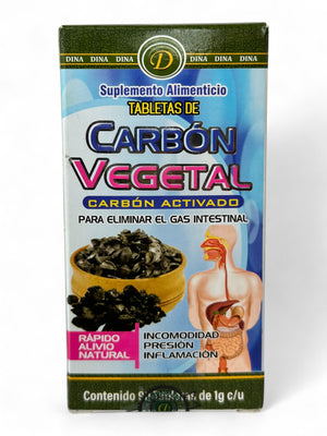 Tabletas de carbon Vegetal 90 pzas