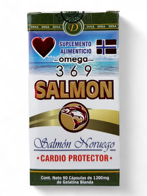 Cápsulas de gelatina blanda con Salmon 3, 6, 9 100 pzas