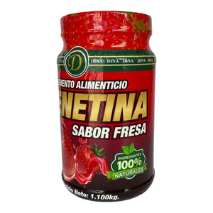 Colageno de grenetina sabor fresa en polvo 1.1kg bote